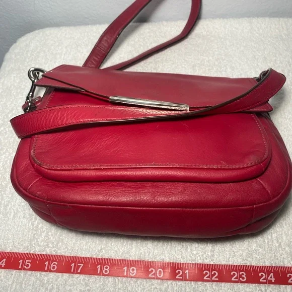 Coach Red Wine Taylor leather mini flap crossbody - Picture 5 of 12